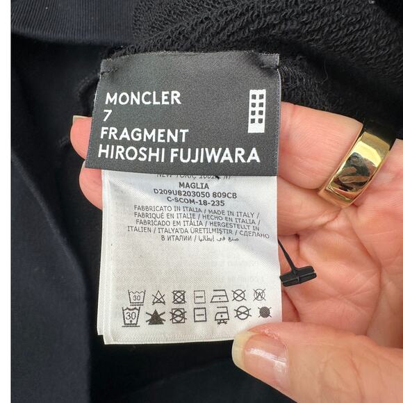 Moncler Genius 7 Fragment Hiroshi Fujiwara Black Backstage Pass Hoodie XL - Picture 11 of 16